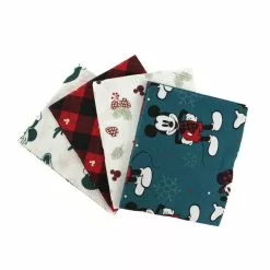 Disney Mickey And Friends Christmas Cotton Fat Quarters 4 Pack