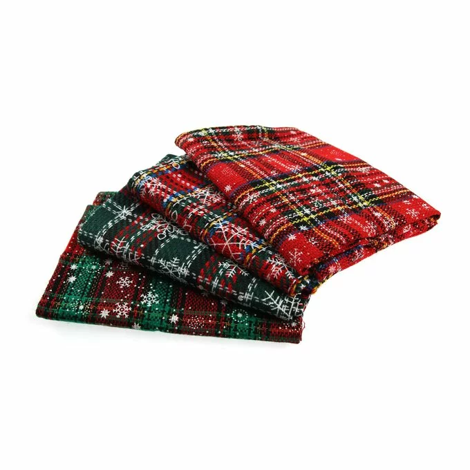 Trimits Red Tartan Fat Quarters 4 Pack 4 Trimits Red Tartan Fat Quarters 4 Pack - Image 2