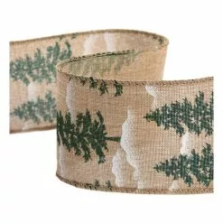 Hobbycraft Festive Tree Wire Edge Ribbon 63mm X 3m