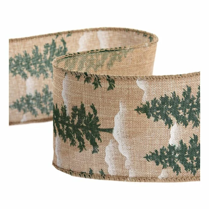 Hobbycraft Festive Tree Wire Edge Ribbon 63mm X 3m 3 Hobbycraft Festive Tree Wire Edge Ribbon 63mm X 3m