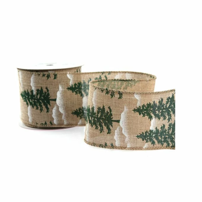 Hobbycraft Festive Tree Wire Edge Ribbon 63mm X 3m 4 Hobbycraft Festive Tree Wire Edge Ribbon 63mm X 3m - Image 2