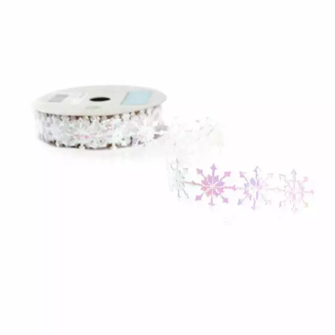 Trimits Snowflake Ribbon Trim 20mm X 2m 3 Trimits Snowflake Ribbon Trim 20mm X 2m