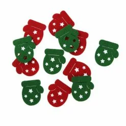 Hobbycraft Christmas Mitten Felt Embellishments 12 Pack