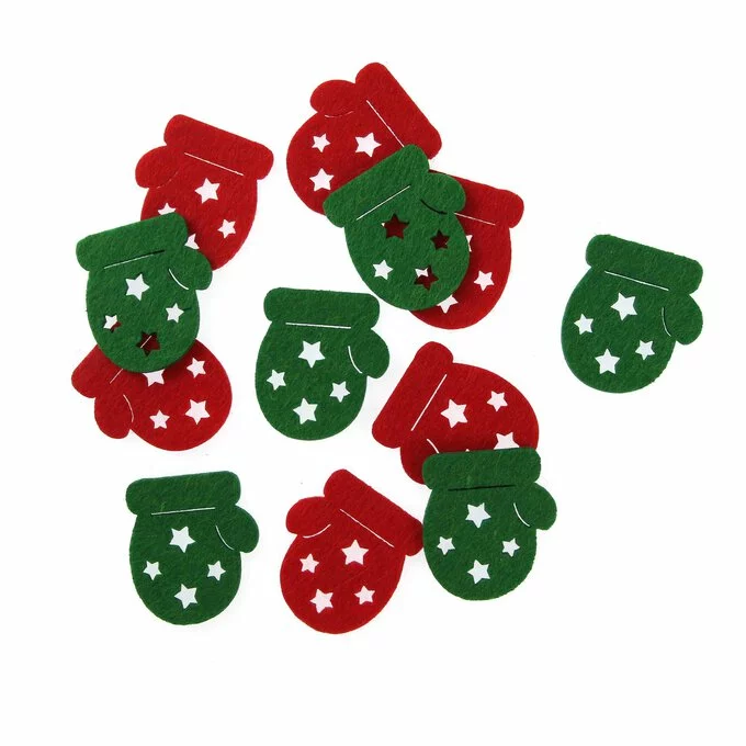Hobbycraft Christmas Mitten Felt Embellishments 12 Pack 3 Hobbycraft Christmas Mitten Felt Embellishments 12 Pack