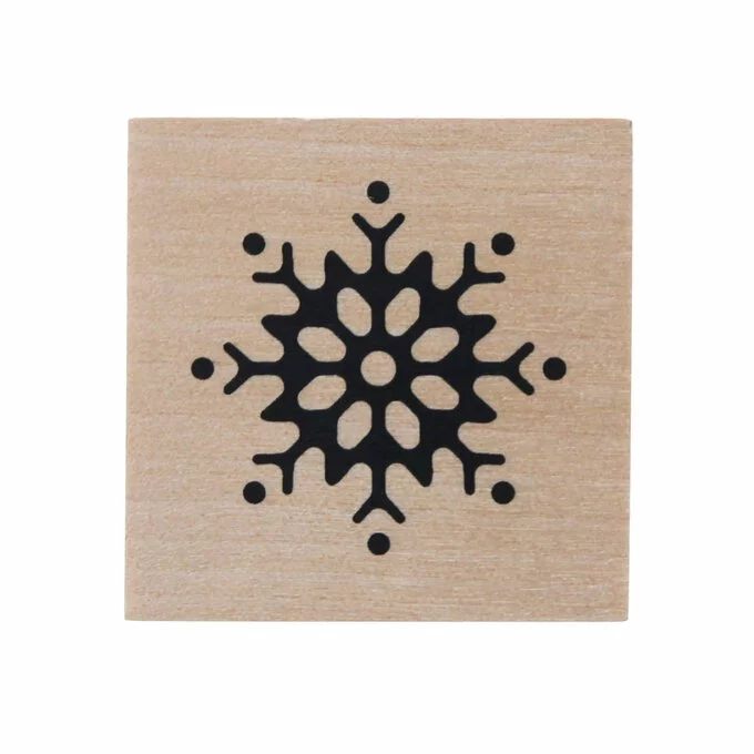 Hobbycraft Modern Snowflake Wooden Stamp 3.8cm X 3.8cm 5 Hobbycraft Modern Snowflake Wooden Stamp 3.8cm X 3.8cm - Image 3