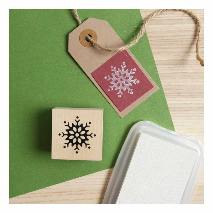 Hobbycraft Modern Snowflake Wooden Stamp 3.8cm X 3.8cm 7 Hobbycraft Modern Snowflake Wooden Stamp 3.8cm X 3.8cm - Image 5