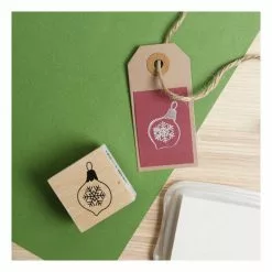 Hobbycraft Retro Snowflake Bauble Wooden Stamp 3.8cm X 3.8cm -Cheap Christmas Crafts for Kids Store 658379 1005 4 wooden stamp small retro bauble snowflake