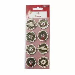 Hobbycraft Christmas Wreath 3D Toppers 8 Pieces -Cheap Christmas Crafts for Kids Store 658392 1000 4 Christmas Wreath Toppers 8pack