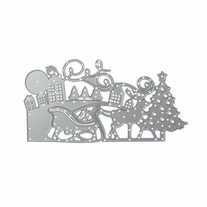 Hobbycraft Santa’s Sleigh Christmas Die 16cm X 8cm 4 Hobbycraft Santa’s Sleigh Christmas Die 16cm X 8cm - Image 2