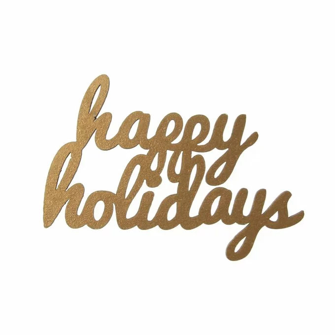 Hobbycraft Happy Holidays Wooden Topper 8cm 3 Hobbycraft Happy Holidays Wooden Topper 8cm