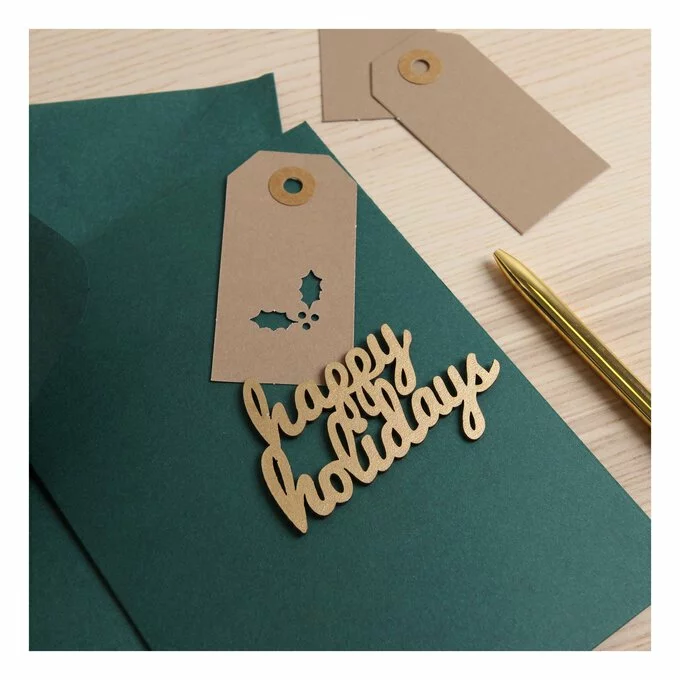 Hobbycraft Happy Holidays Wooden Topper 8cm 4 Hobbycraft Happy Holidays Wooden Topper 8cm - Image 2