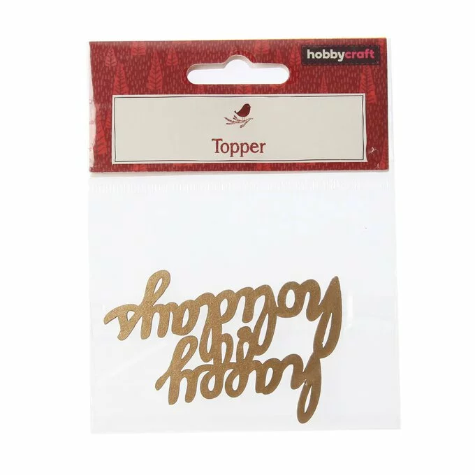 Hobbycraft Happy Holidays Wooden Topper 8cm 7 Hobbycraft Happy Holidays Wooden Topper 8cm - Image 5