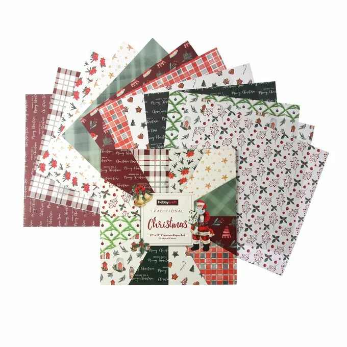 Hobbycraft Traditional Christmas 12 X 12 Inches Paper Pad 24 Sheets 3 Hobbycraft Traditional Christmas 12 X 12 Inches Paper Pad 24 Sheets