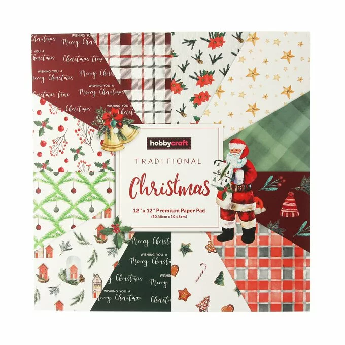 Hobbycraft Traditional Christmas 12 X 12 Inches Paper Pad 24 Sheets 6 Hobbycraft Traditional Christmas 12 X 12 Inches Paper Pad 24 Sheets - Image 4