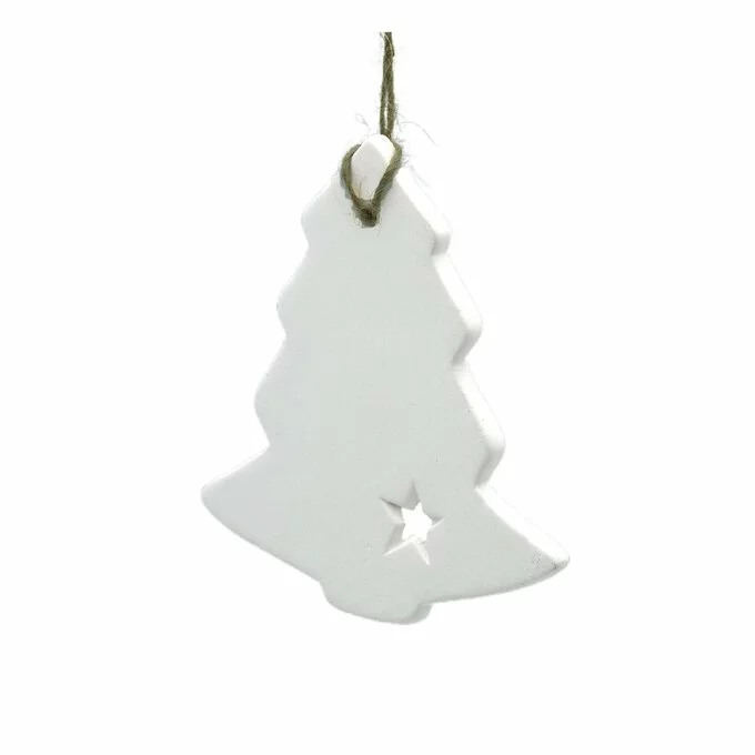 Hobbycraft Hanging Ceramic Star Detail Tree Decoration 9cm 4 Hobbycraft Hanging Ceramic Star Detail Tree Decoration 9cm - Image 2