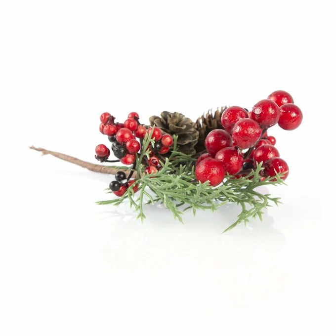 Hobbycraft Red And Black Berry Fir Cone Pick 21cm 6 Hobbycraft Red And Black Berry Fir Cone Pick 21cm - Image 4