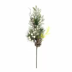 Hobbycraft Snowy Fir Cone And Berry Branch 77cm