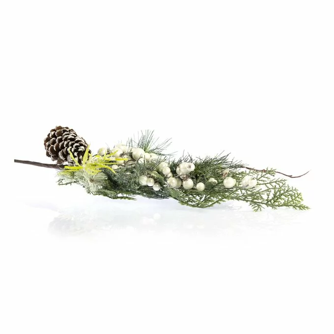 Hobbycraft Snowy Fir Cone And Berry Branch 77cm 5 Hobbycraft Snowy Fir Cone And Berry Branch 77cm - Image 3