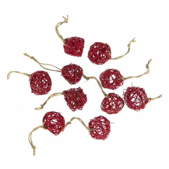 Hobbycraft Hanging Red Lata Balls 10 Pack 3 Hobbycraft Hanging Red Lata Balls 10 Pack