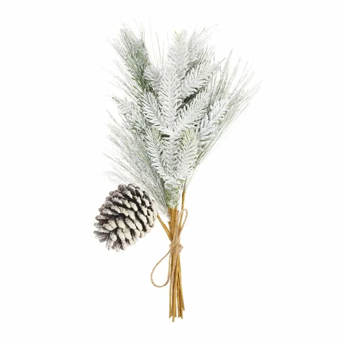 Hobbycraft Snowy Fir Cone Pick 40.5cm 3 Hobbycraft Snowy Fir Cone Pick 40.5cm