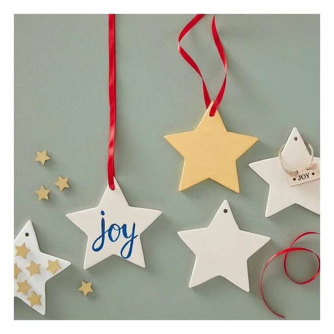 Hobbycraft Shine Together Hanging Ceramic Star Decoration 12cm 4 Hobbycraft Shine Together Hanging Ceramic Star Decoration 12cm - Image 2