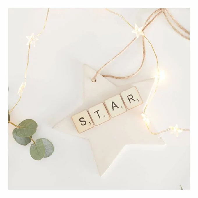Hobbycraft Shine Together Hanging Ceramic Star Decoration 12cm 6 Hobbycraft Shine Together Hanging Ceramic Star Decoration 12cm - Image 4