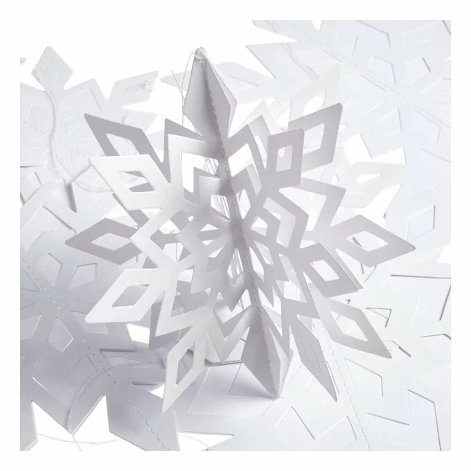 Hobbycraft Snowflake Paper Decorations 3 Pack 4 Hobbycraft Snowflake Paper Decorations 3 Pack - Image 2