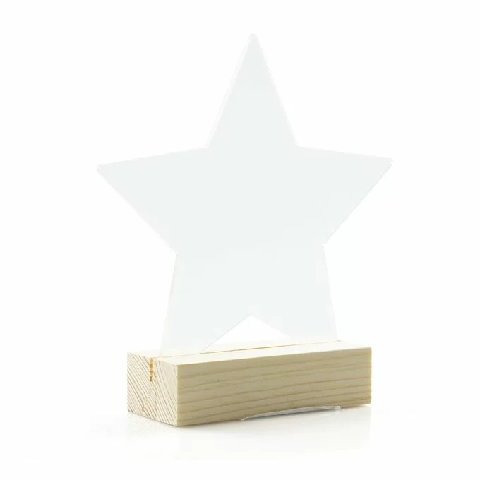 Hobbycraft Clear Star Acrylic Table Sign 16cm 4 Hobbycraft Clear Star Acrylic Table Sign 16cm - Image 2