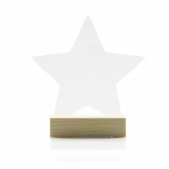 Hobbycraft Clear Star Acrylic Table Sign 16cm
