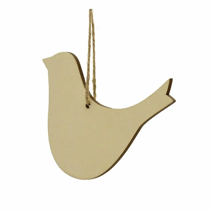 Hobbycraft Hanging Wooden Bird Decoration 14cm 4 Hobbycraft Hanging Wooden Bird Decoration 14cm - Image 2