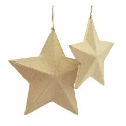 Hobbycraft Mache Hanging Star Decorations 2 Pack