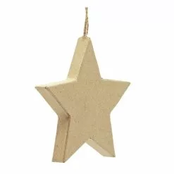 Hobbycraft Mache Hanging Flat Star Decoration 11cm