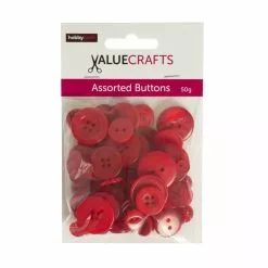 Hobbycraft Red Buttons Pack 50g 9 Hobbycraft Red Buttons Pack 50g -Cheap Christmas Crafts for Kids Store 660135 1002 4 Red Assorted Buttons