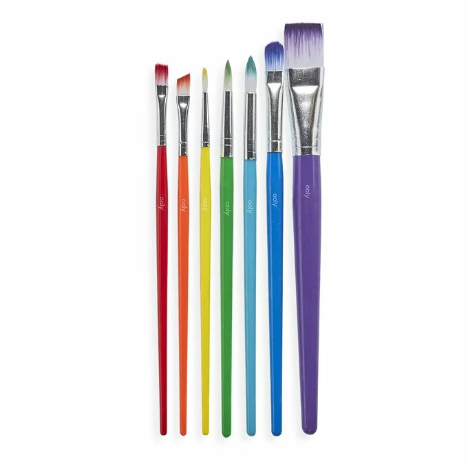 Ooly Lil Nylon Ombre Paint Brush Set 7 Pack 4 Ooly Lil Nylon Ombre Paint Brush Set 7 Pack - Image 2