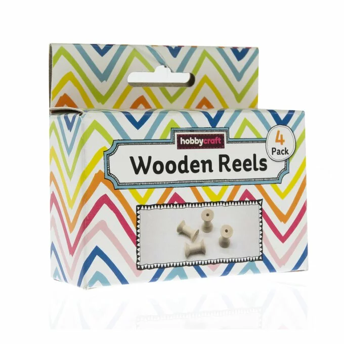 Hobbycraft Wooden Cotton Reels 4 Pack 5 Hobbycraft Wooden Cotton Reels 4 Pack - Image 3