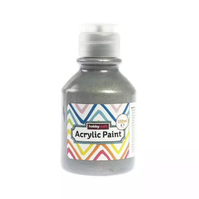 Hobbycraft Kids’ Silver Acrylic Paint 150ml 3 Hobbycraft Kids’ Silver Acrylic Paint 150ml