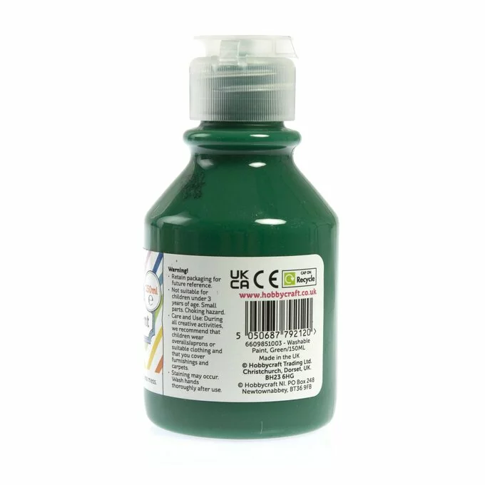 Hobbycraft Green Washable Paint 150ml 5 Hobbycraft Green Washable Paint 150ml - Image 3