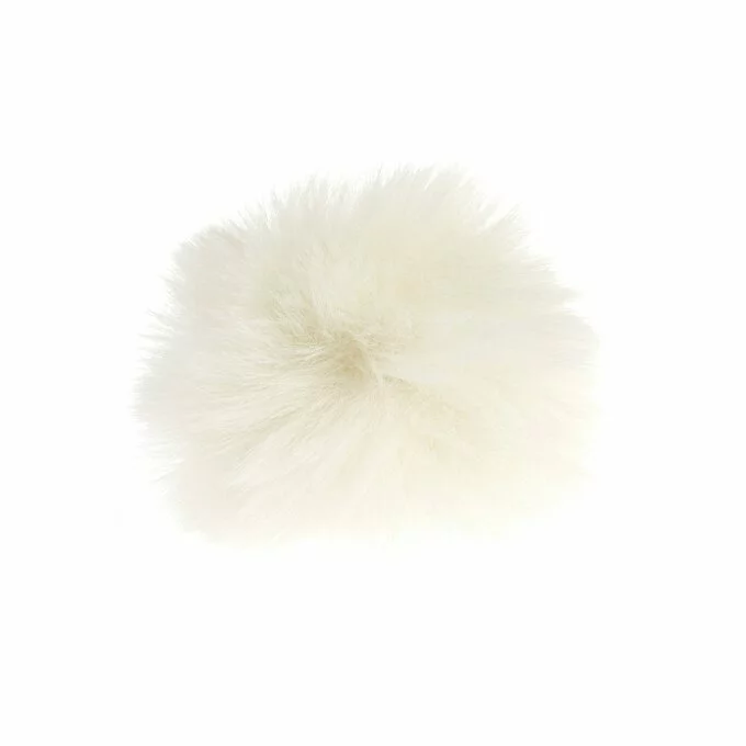 Trimits Cream Faux Fur Pom Pom 6cm 2 Trimits Cream Faux Fur Pom Pom 6cm