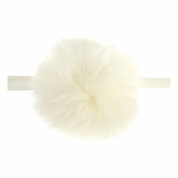 Trimits Cream Faux Fur Pom Pom 6cm 3 Trimits Cream Faux Fur Pom Pom 6cm - Image 2
