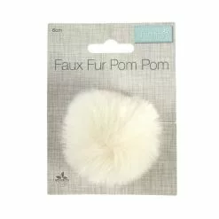 Trimits Cream Faux Fur Pom Pom 6cm 8 Trimits Cream Faux Fur Pom Pom 6cm -Cheap Christmas Crafts for Kids Store 662744 1002 4 Faux Fur Pom Pom Cream