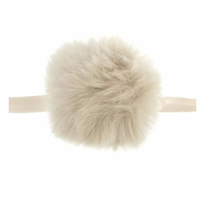 Trimits Natural Faux Fur Pom Pom 6cm 4 Trimits Natural Faux Fur Pom Pom 6cm - Image 2