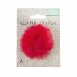 Trimits Red Faux Fur Pom Pom 6cm 9 Trimits Red Faux Fur Pom Pom 6cm -Cheap Christmas Crafts for Kids Store 662744 1007 4 Faux Fur Pom Pom Red