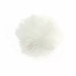 Trimits White Faux Fur Pom Pom 6cm