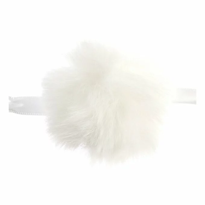 Trimits White Faux Fur Pom Pom 6cm 4 Trimits White Faux Fur Pom Pom 6cm - Image 2