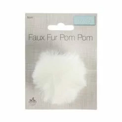 Trimits White Faux Fur Pom Pom 6cm 9 Trimits White Faux Fur Pom Pom 6cm -Cheap Christmas Crafts for Kids Store 662744 1008 4 Faux Fur Pom Pom White