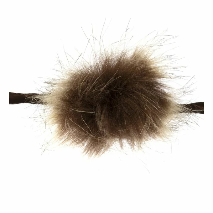Trimits Brown Faux Fur Pom Pom 6cm 4 Trimits Brown Faux Fur Pom Pom 6cm - Image 2