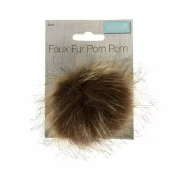 Trimits Brown Faux Fur Pom Pom 6cm 9 Trimits Brown Faux Fur Pom Pom 6cm -Cheap Christmas Crafts for Kids Store 662744 1009 4 Faux Fur Pom Pom Brown