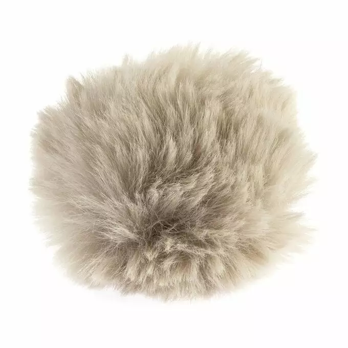 Trimits Natural Faux Fur Pom Pom 11cm 3 Trimits Natural Faux Fur Pom Pom 11cm