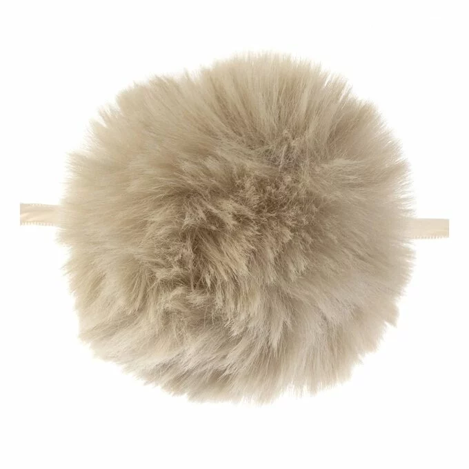 Trimits Natural Faux Fur Pom Pom 11cm 4 Trimits Natural Faux Fur Pom Pom 11cm - Image 2